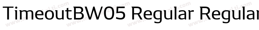 TimeoutBW05 Regular Regular字体转换